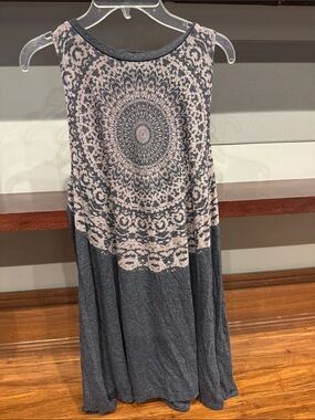 Billabong Charcoal and Blush Mandala Tank Dress